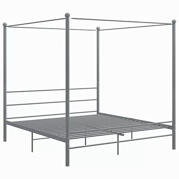 Himmelbett Grau Metall 180x200 Cm günstig online kaufen