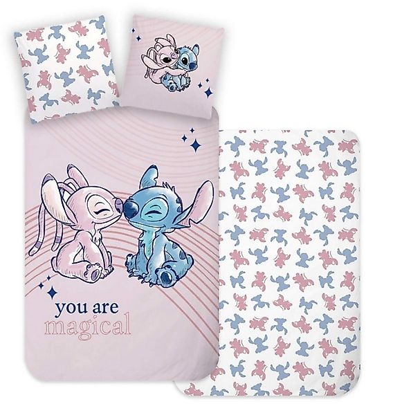 BrandMac Bettwäsche Disney Stitch & Angel - 2 x Bettwäsche mit Wendemotiv, günstig online kaufen