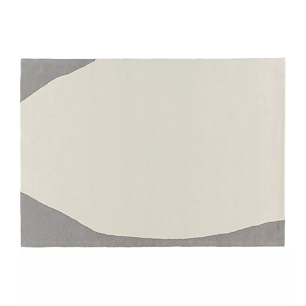 Flow Wollteppich weiß-grau 170x240 cm günstig online kaufen
