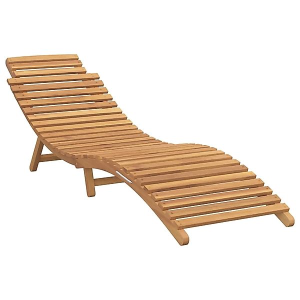 vidaXL Sonnenliege Braun 184 x 55 x 59 cm Massives Teakholz 42008387 günstig online kaufen