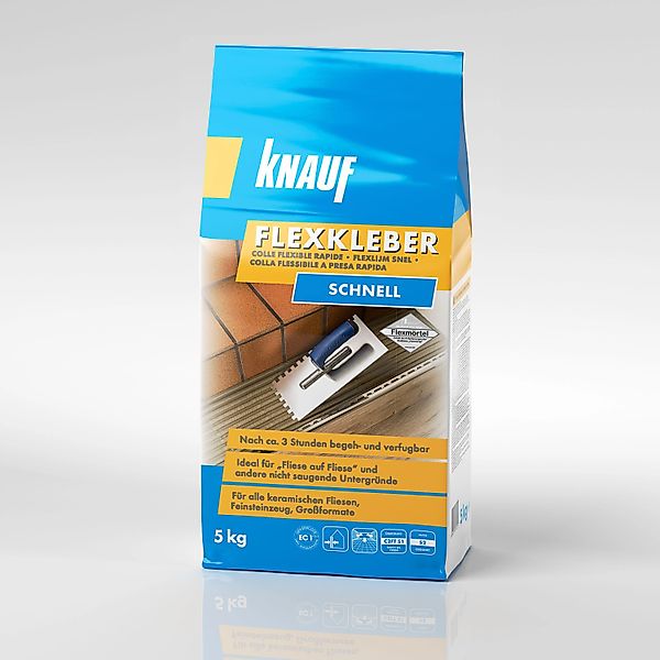 KNAUF Fliesenaufkleber Knauf Flexkleber Schnell 5 kg günstig online kaufen