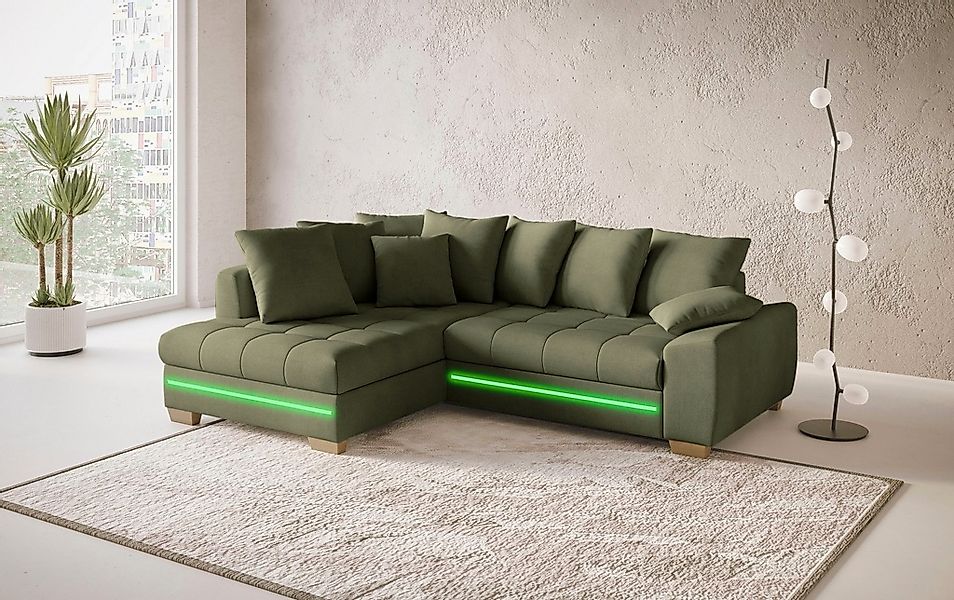 Mr. Couch Ecksofa "Nikita II, L-Form", mit Kaltschaum, RGB-LED Beleuchtung, günstig online kaufen