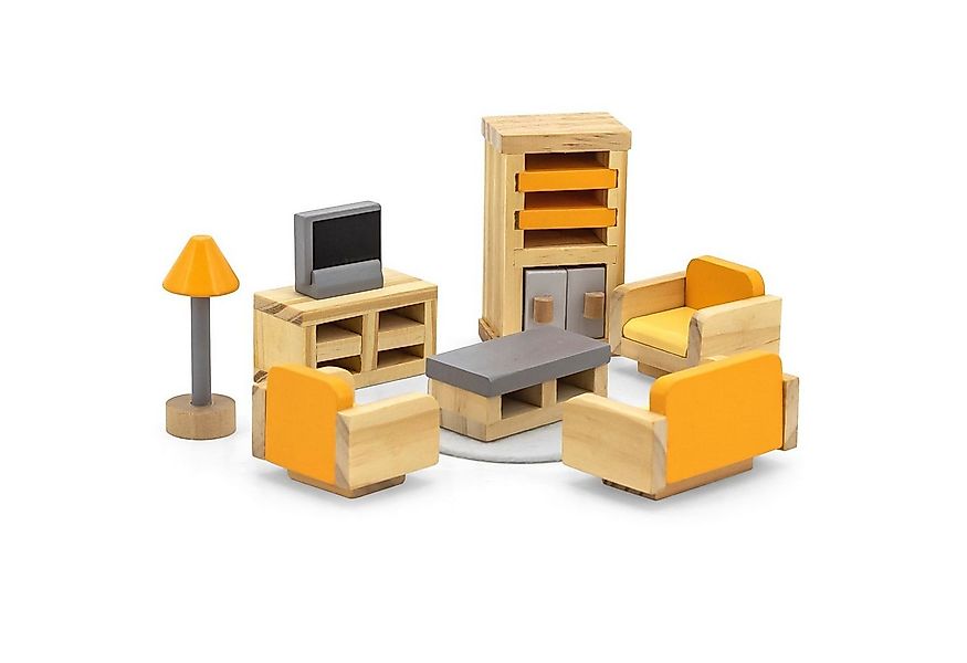 TikTakToo Puppenhausmöbel Schlafzimmer, Kinderzimmer, Küche, Bad, Wohnzimme günstig online kaufen