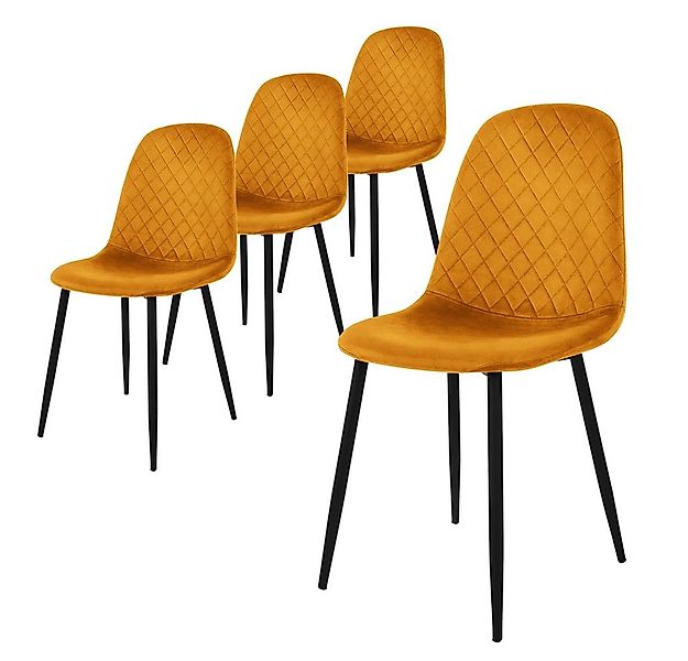 ML-DESIGN Stuhl Esszimmerstuhl mit Rückenlehne, Polsterstuhl mit Metallbein günstig online kaufen