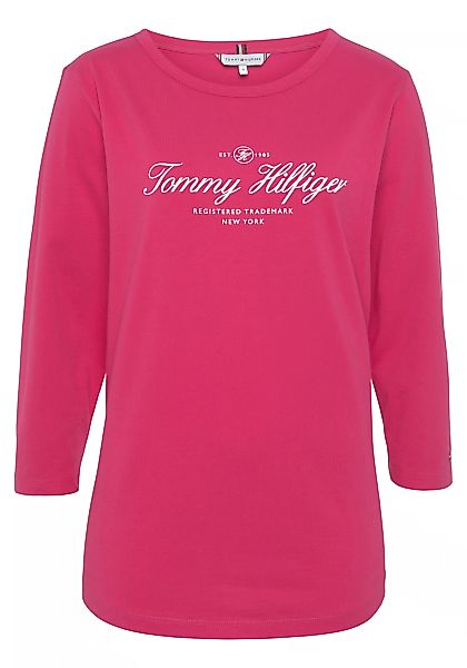 Tommy Hilfiger Curve Langarmshirt "CRV SLIM SIGNATURE OPN NK 3/4SLV", PLUS günstig online kaufen