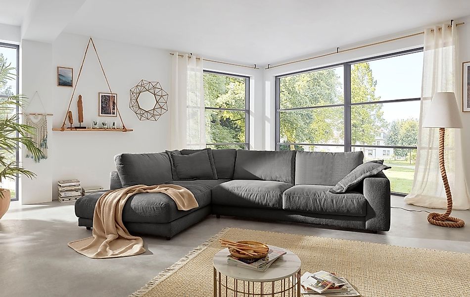 Places of Style Ecksofa "Enisa XXL B/T/H: 325/224/85 cm L-Form", Kuschelig, günstig online kaufen