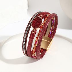 KARMA Lederarmband Damenarmband Wickelarmband Damen Magnetverschluss günstig online kaufen