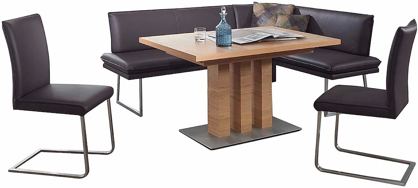 K+W Komfort & Wohnen Essgruppe "Santos III" 4 Stk. tlg. gepolsterte Eckbank günstig online kaufen
