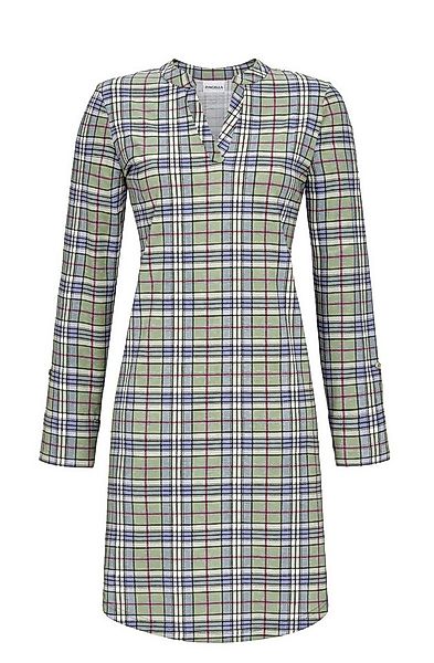 Ringella Nachthemd Sleepshirt kariert mit Krempelarm und kleinem Stehkragen günstig online kaufen