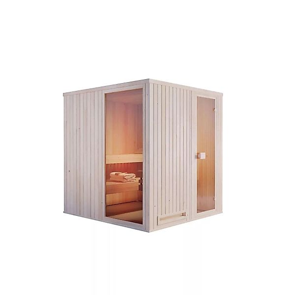 Finntherm Sauna Miranda 2015 Naturbelassen 194 cm x 144 cm günstig online kaufen