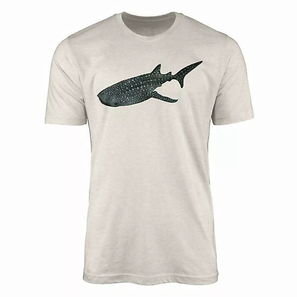 Sinus Art T-Shirt Herren Shirt 100% gekämmte Bio-Baumwolle T-Shirt Walhai W günstig online kaufen