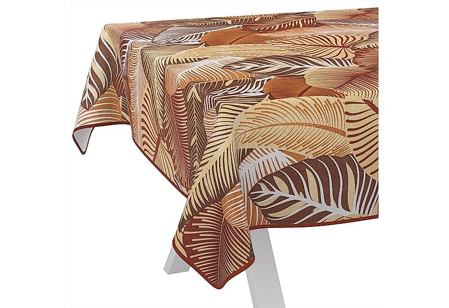 ANRO Tischdecke Wachstuch abwaschbar Blätter Tischwäsche (Einzelstück 1-tlg günstig online kaufen