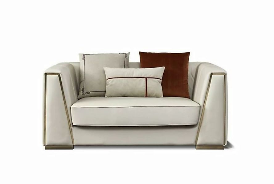 JVmoebel Sofa Designer Weißes Zweisitzer Sofa Polster Sitz Couch 2 Sitzer Z günstig online kaufen