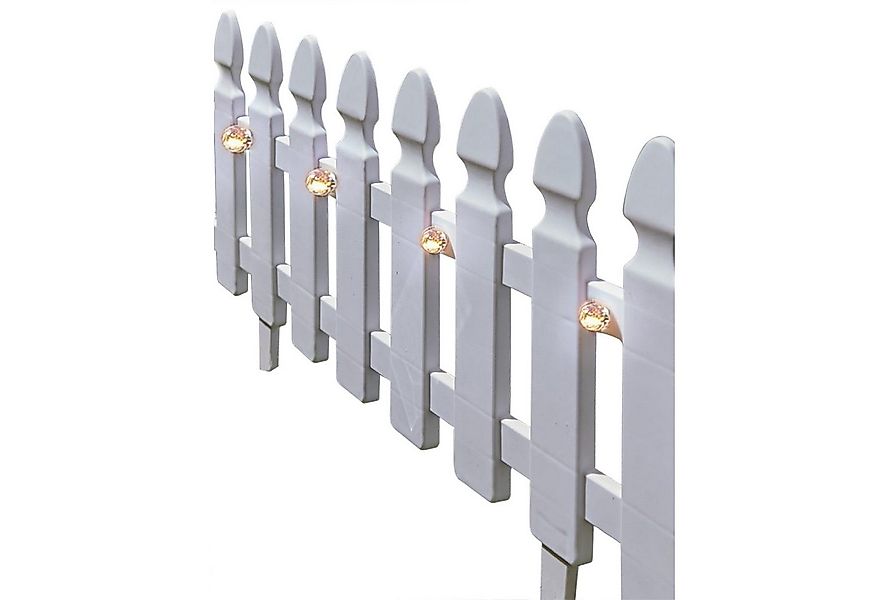 HTI-Living Zierzaun Zierzaun Nessa Solar Palisade 4-teilig Weiß, (Set, 4 Za günstig online kaufen