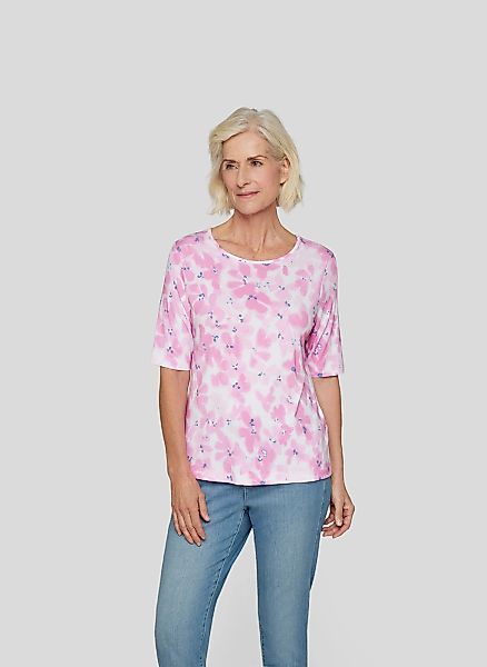 Rabe Print-Shirt "Rabe T-Shirt mit zartem Blumenmuster in Aquarell-Optik" günstig online kaufen