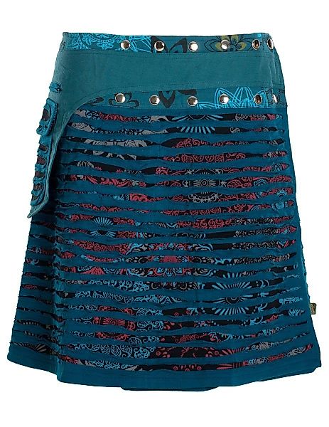 Vishes Wickelrock Rock z. Wickeln Druckknöpfe Blumen Mandala Sidebag Festiv günstig online kaufen