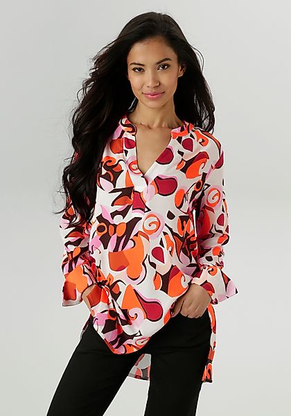 Aniston SELECTED Longbluse, mit malerischen und fantasievollem Druck - NEUE günstig online kaufen
