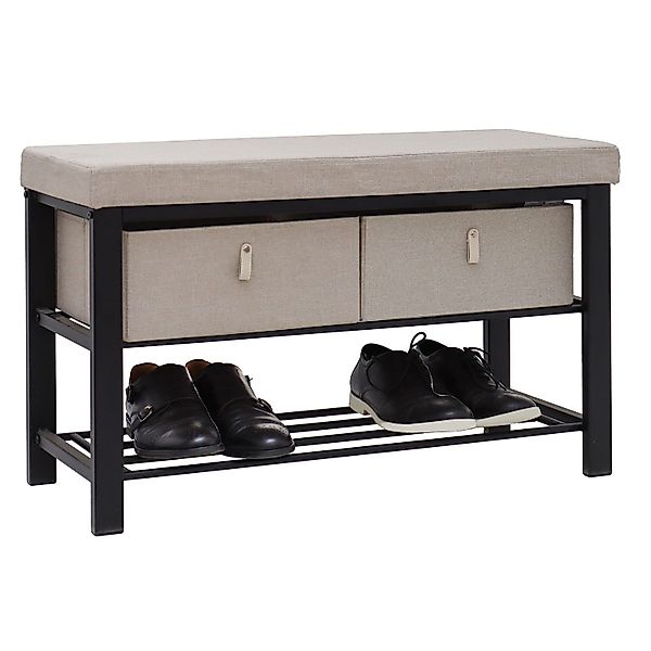 DuneDesign Schuhregal Schuhbank mit Polster 81x32x50 günstig online kaufen