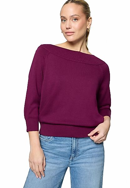 Zero Strickpullover "Damen mit Carmenausschnitt" 1 Plain/ ohne Details günstig online kaufen