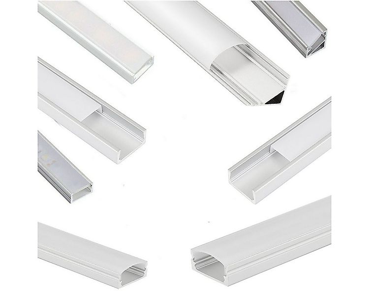 oyajia LED-Stripe-Profil 5x LED Aluprofil Aluminium Profile Alu Schiene Lei günstig online kaufen