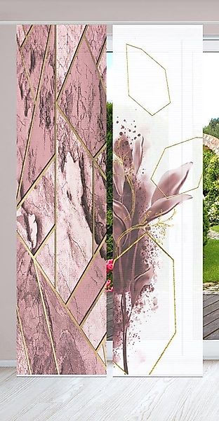 HOME in green Schiebegardine "SIGNUM" Paneelwagen 2 Stk. tlg. SET DIGITALDR günstig online kaufen