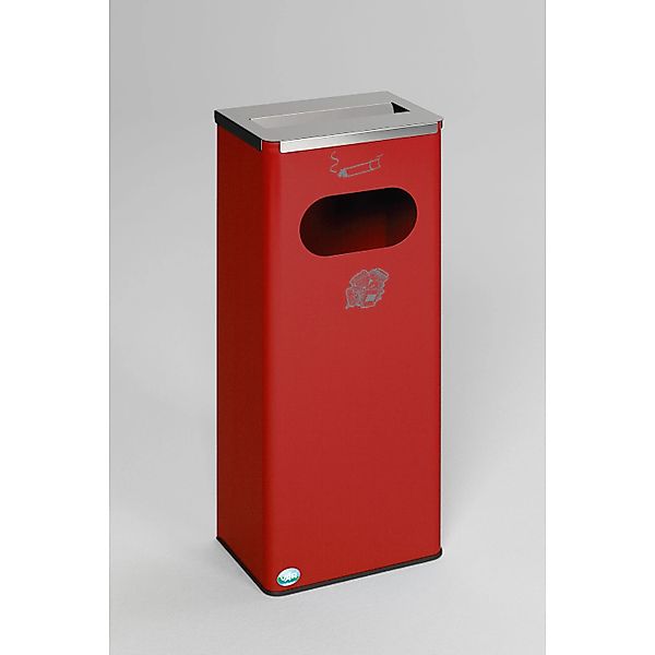 PROREGAL Robuster Kombiascher Mit Edelstahl Abdeckung HxBxT 76 x 31 x 22 cm günstig online kaufen