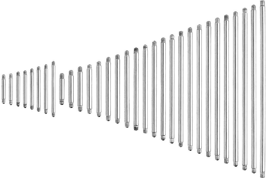 PIERCINGLINE Brustwarzenpiercing Chirurgenstahl Barbell ohne Kugeln günstig online kaufen