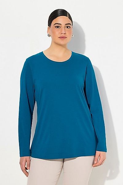 Ulla Popken T-Shirt Shirt Slim Rundhalsausschnitt Langarm günstig online kaufen