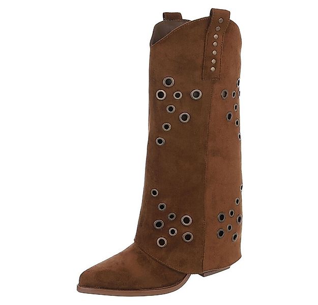 Ital-Design Modische Stiefel mit Metallösendetails für Damen Westernstiefel günstig online kaufen