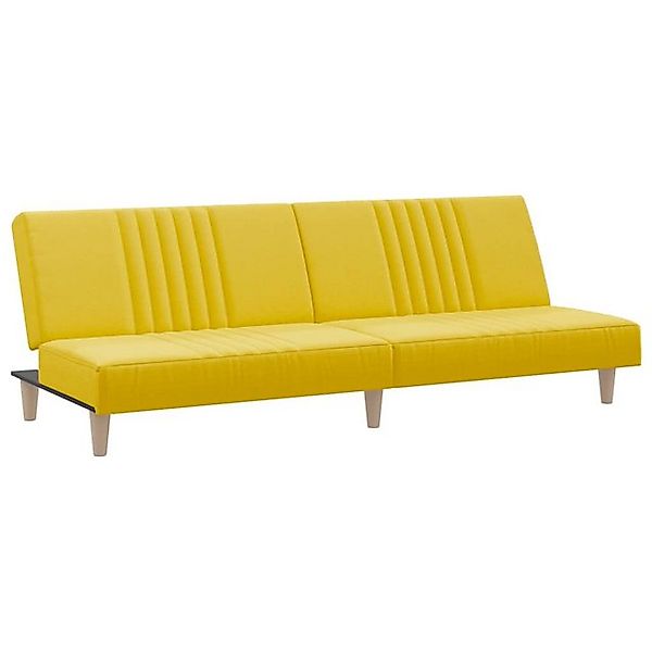 vidaXL Sofa, Schlafsofa Hellgelb Stoff günstig online kaufen