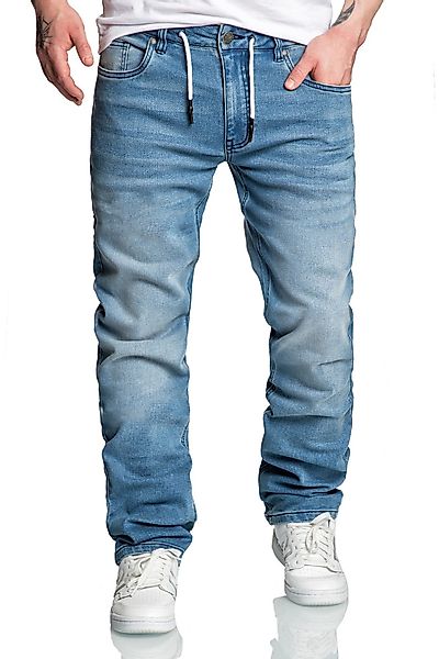 Amaci&Sons Straight-Jeans COPPELL Sweathose im Denim günstig online kaufen