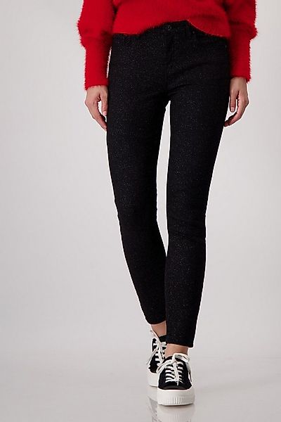 Monari Röhrenhose mit Glitzerdruck günstig online kaufen