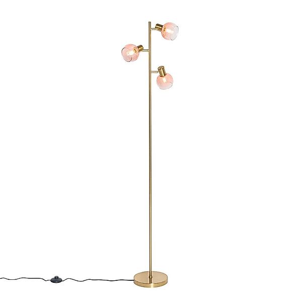 Qazqa Stehlampe Vidro, ohne Leuchtmittel, E14, günstig online kaufen