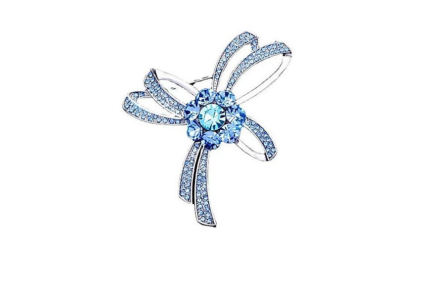MayTree Brosche "blaue Schleife", mit Strass-Steinen blau (Stück, 1-tlg), M günstig online kaufen