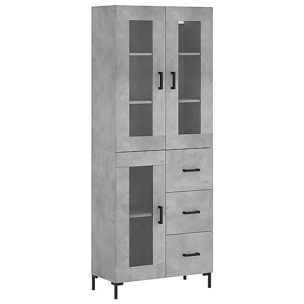 vidaXL Highboard Betongrau 69,5x34x180 cm Holzwerkstoff 3198597 günstig online kaufen