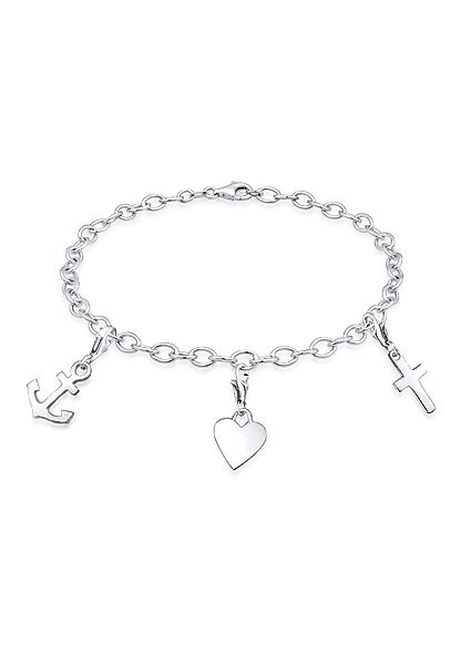 Elli Bettelarmband Anker Herz Kreuz 925 günstig online kaufen