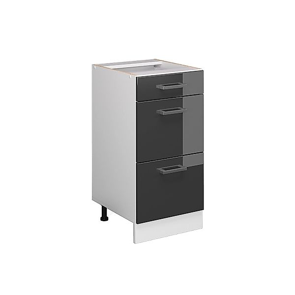 Vicco Küchenunterschrank R-Line Anthrazit Hochglanz/Weiß 40 cm mit Schublad günstig online kaufen