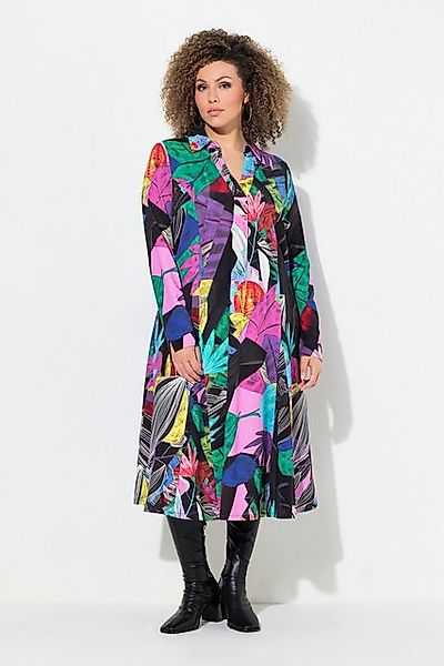 Ulla Popken Hemdblusenkleid Jerseykleid A-Linie Godetfalten günstig online kaufen