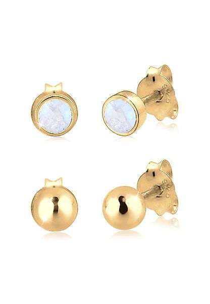 Elli Ohrring-Set Ohrstecker Set mit Mondstein günstig online kaufen