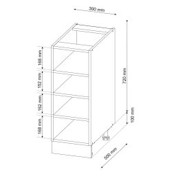 Vicco Unterschrank Fame-Line, Anthrazit, 30 cm, günstig online kaufen