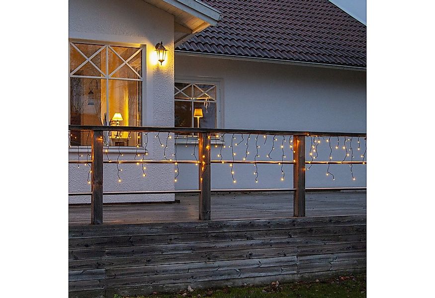 MARELIDA LED-Lichtervorhang Eisregen Lichterkette 480 bernstein LED 11,9m I günstig online kaufen