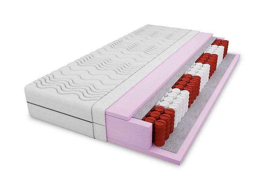 Taschenfederkernmatratze 7-Zonen 20 cm hoch Härtegrad günstig online kaufen