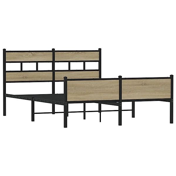 vidaXL Bettgestell Ohne Matratze Sonoma-Eiche 150x200 cm Holzwerkstoff 4017 günstig online kaufen