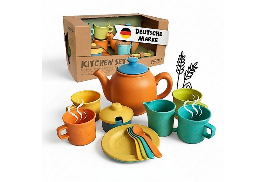 alldoro Spielgeschirr Kinderküchen Teeservice 15-teilig für Kinder ab 3 Jah günstig online kaufen