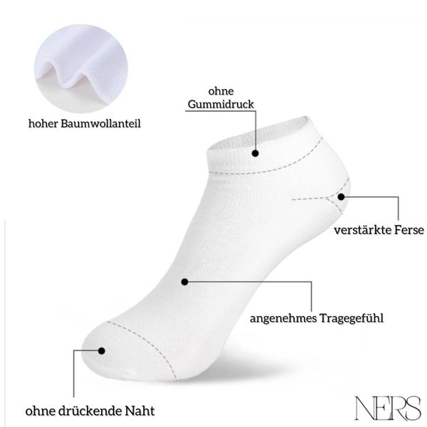 NERS Kurzsocken aus Baumwolle 10-20 Paar, günstig online kaufen