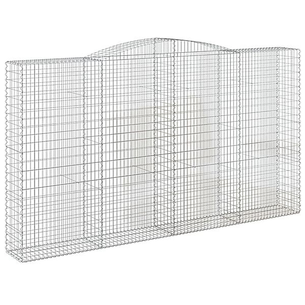 vidaXL Gabionen mit Hochbogen 3 Stk 400x50x220/240cm Eisen 1635382 günstig online kaufen