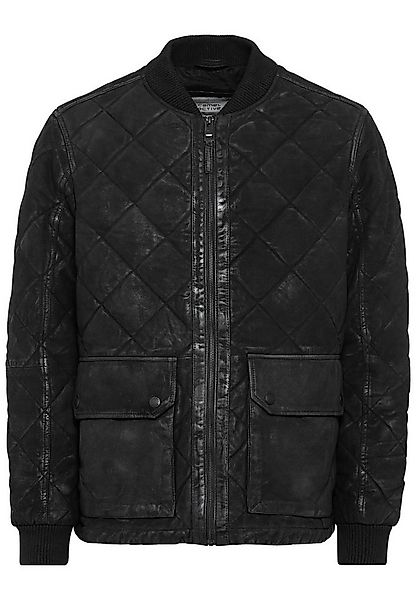 camel active Steppjacke Leder-Steppjacke mit Strickkragen günstig online kaufen