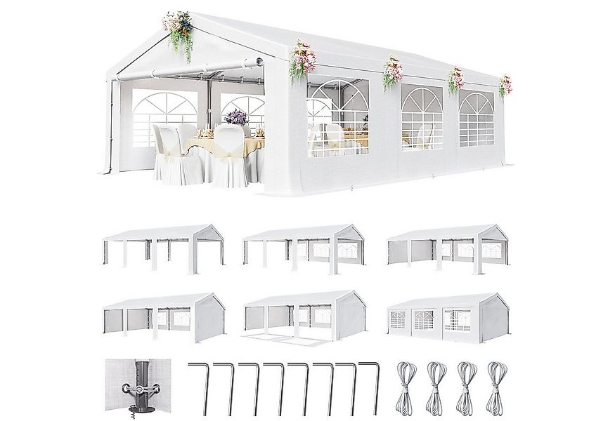 GUNJI Partyzelt Verzinktes Stahlrohr Partyzelt mit abnehmbaren Seitenwänden günstig online kaufen