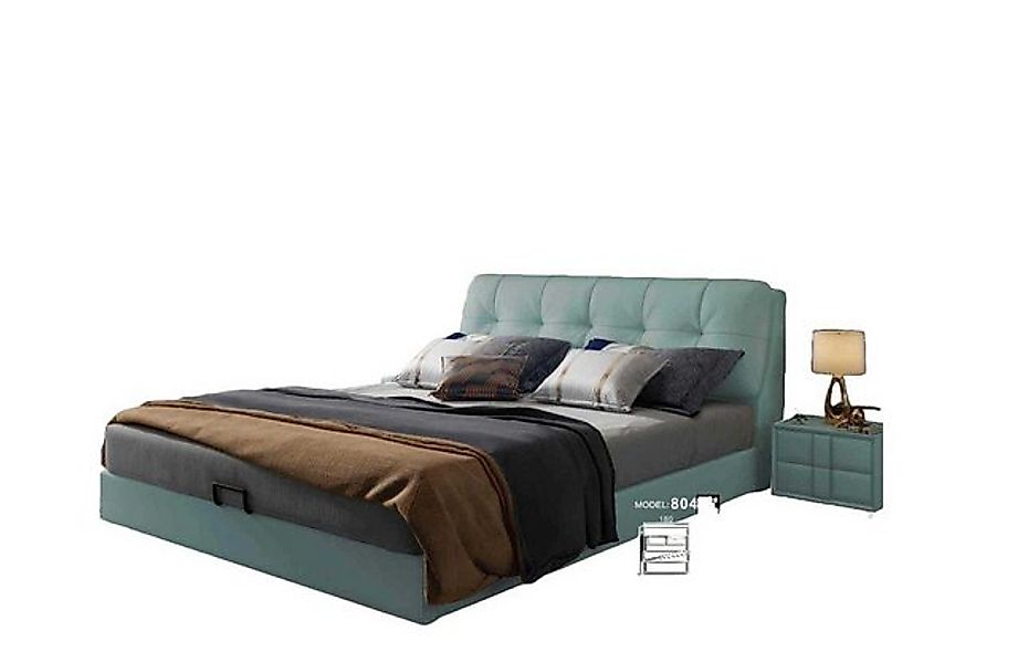JVmoebel Bett 180x200 Leder Metall Betten Doppel Schlaf Zimmer Ehe Hotel Bl günstig online kaufen