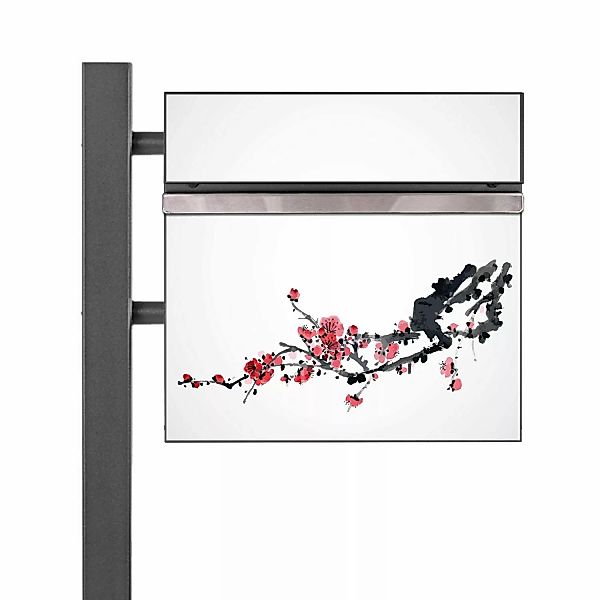 Banjado Standbriefkasten Anthrazit 45x120x16.5cm Groß Inkl. Montagematerial günstig online kaufen